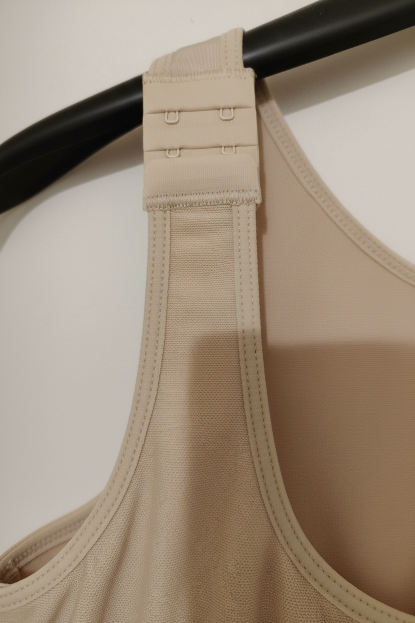 Gros plan bretelle ajustable rendu identique